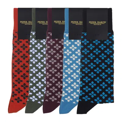 Peper Harow - Made In England Clover Men's Socks - Bundle In Multi