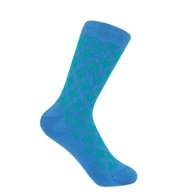 Peper Harow - Made In England Clover Women's Socks – Blue