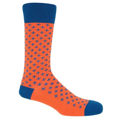Peper Harow - Made In England Crosslet Men's Socks - Orange