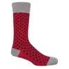 Peper Harow - Made In England Crosslet Men's Socks – Red In Red