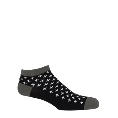 Peper Harow - Made In England Crosslet Men's Trainer Socks - Black