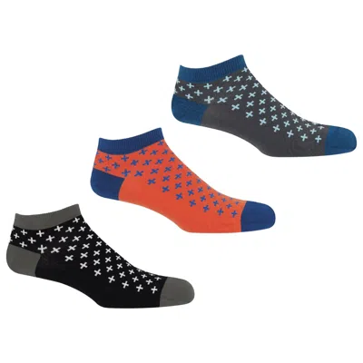 Peper Harow - Made In England Crosslet Men Trainer Socks – Bundle In Multi