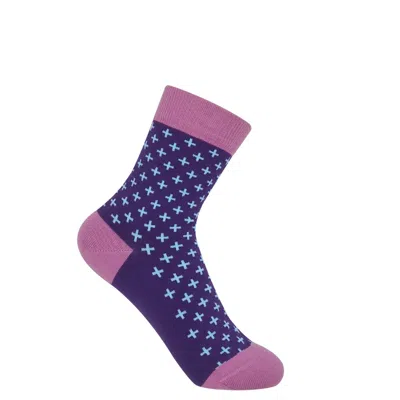 Peper Harow - Made In England Crosslet Women's Socks – Purple