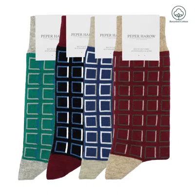 Peper Harow - Made In England Cube Recycled Men's Socks – Bundle