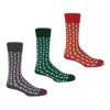 Peper Harow - Made In England Diamonds Three Pair Set Mens Socks In Multi