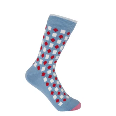 Peper Harow - Made In England Diamonds Women's Socks - Blue