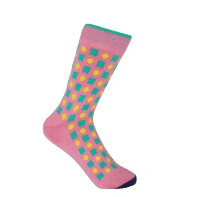 Peper Harow - Made In England Diamonds Women's Socks - Pink