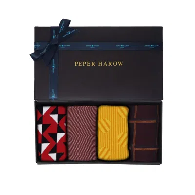 Peper Harow - Made In England Ember Men's Gift Box In Eed/orange/red
