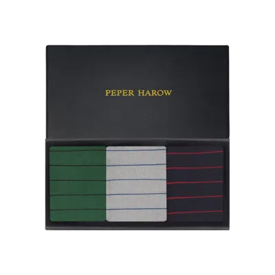 Peper Harow - Made In England Father's Day Trainer Men Socks Gift Box – Pin Stripe