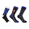 Peper Harow - Made In England Frosty Christmas Women's Socks Three Pack In Black/blue