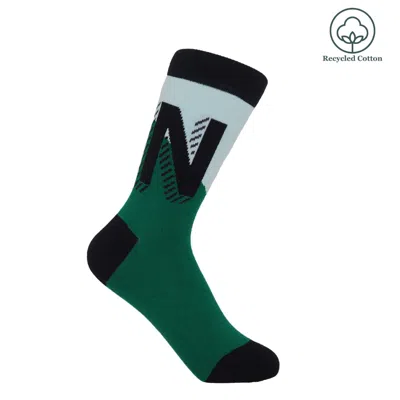 Peper Harow - Made In England Green Alphabet Women's Socks – N