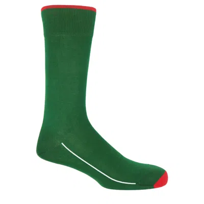 Peper Harow - Made In England Green Emerald Square Mile Men's Socks