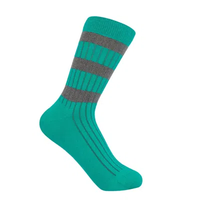 Peper Harow - Made In England Green Old School Women's Socks – Teal