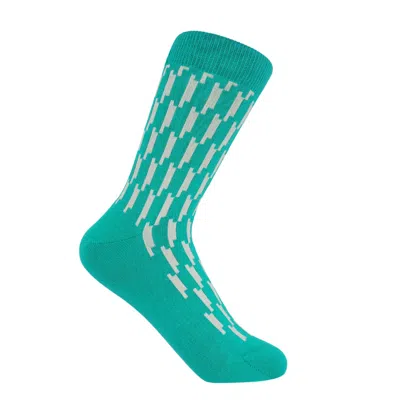 Peper Harow - Made In England Green Scooby Women's Socks – Teal