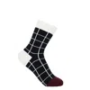 Peper Harow - Made In England Grid Women's Socks – Black In Black