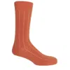 Peper Harow - Made In England Indulgent Cashmere Men's Socks - Orange In Orange