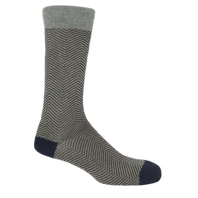 Peper Harow - Made In England Lux Taylor Men's Socks – Grey In Gray