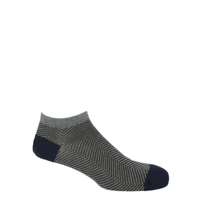 Peper Harow - Made In England Lux Taylor Men's Trainer Socks - Grey In Gray