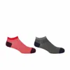 Peper Harow - Made In England Lux Taylor Men's Trainer Socks Bundle - Red & Grey In Multi