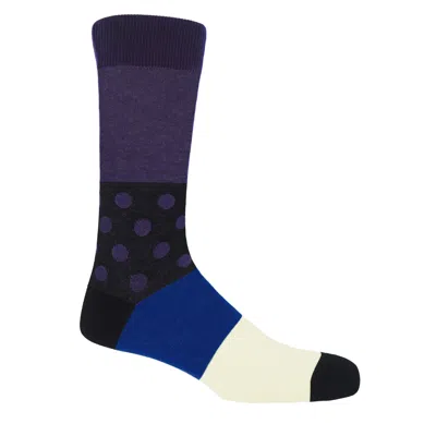 Peper Harow - Made In England Mayfair Men's Socks – Purple In Multi