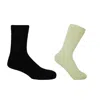 Peper Harow - Made In England Men's Neutrals / Black His And Hers Plain Bed Socks - Black & Cream In Black