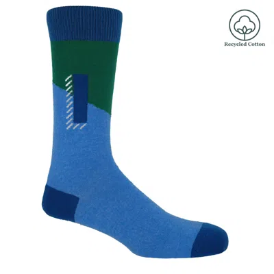 Peper Harow - Made In England Men's Blue Alphabet Men's Socks – I