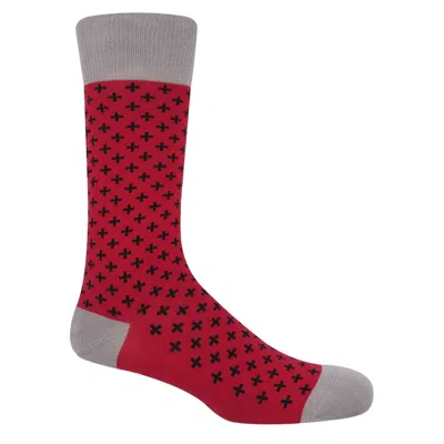 Peper Harow - Made In England Men's Crosslet Men's Socks – Red