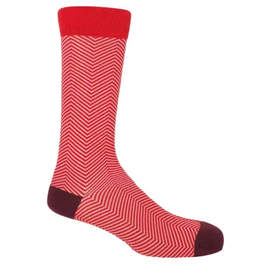 Peper Harow - Made In England Men's Lux Taylor Men's Socks – Red