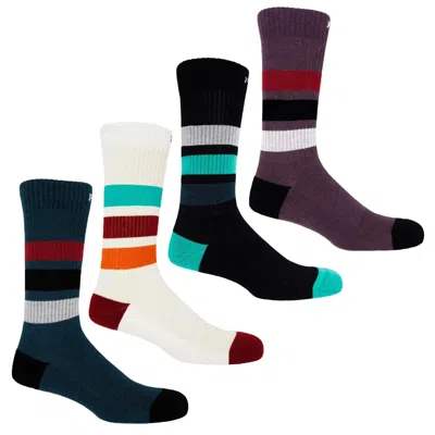 Peper Harow - Made In England Men's Men's Organic Striped Sport Socks Bundle