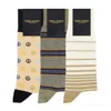 Peper Harow - Made In England Men's Men's Socks Bundle - Beige In Beige
