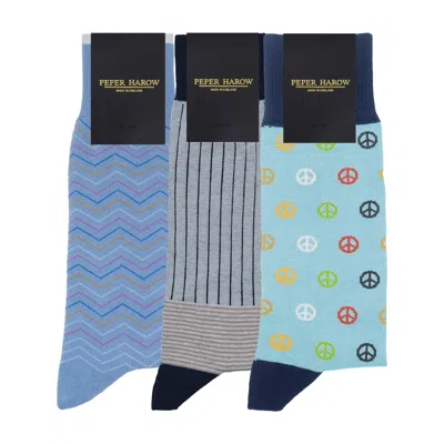 Peper Harow - Made In England Men's Men's Socks Bundle - Light Blue