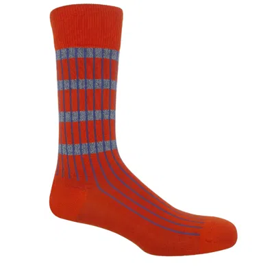 Peper Harow - Made In England Men's Old School Men's Socks – Orange In Red