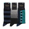 Peper Harow - Made In England Men's Organic Socks Bundle - Black In Black