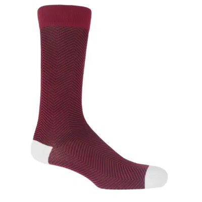 Peper Harow - Made In England Men's Red Lux Taylor Men's Socks – Burgundy