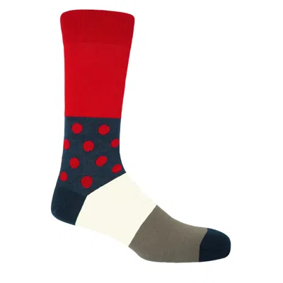 Peper Harow - Made In England Men's Red Mayfair Men's Socks – Scarlet