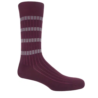 Peper Harow - Made In England Men's Red Old School Men's Socks – Maroon