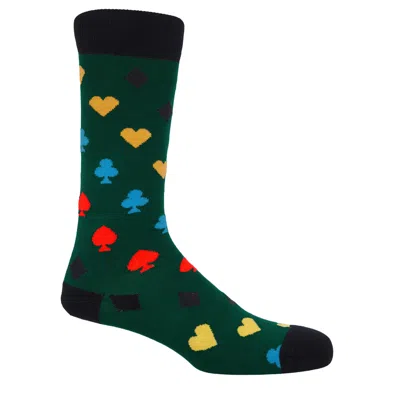 Peper Harow - Made In England Men's Royal Flush Men's Socks – Green