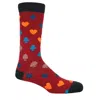 Peper Harow - Made In England Men's Royal Flush Men's Socks – Red In Red