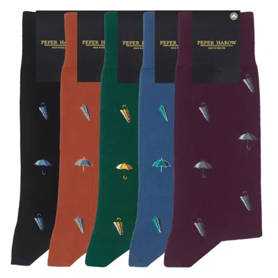 Peper Harow - Made In England Men's Socks Bundle - Umbrella In Multi