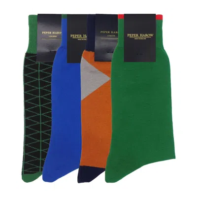 Peper Harow - Made In England Men's Socks Bundle – Charisma In Black/blue/orange