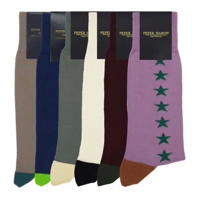 Peper Harow - Made In England Men's Socks Bundle – Starfall In Purple