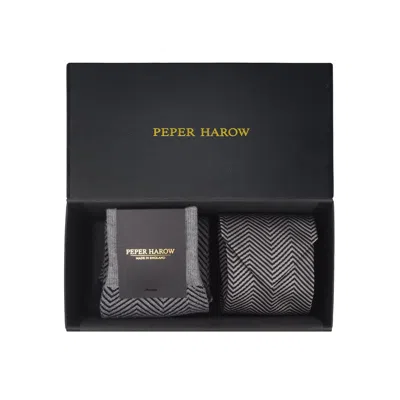 Peper Harow - Made In England Men's Tie Men's Gift Box - Lux Taylor Grey In Gray