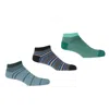 Peper Harow - Made In England Men's Trainer Socks Bundle - Retro, Multistripe & Lux In Black/blue
