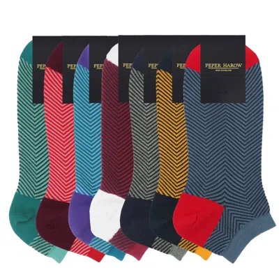 Peper Harow - Made In England Men's Trainer Socks Bundle – Seven Pairs Lux Taylor