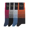 Peper Harow - Made In England Men's Wave Men's Socks Bundle In Blue/gray/orange/red