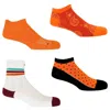 Peper Harow - Made In England Men's Yellow / Orange Men's Organic Trainer Socks Bundle – Orange In Yellow/orange