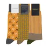Peper Harow - Made In England Men's Yellow / Orange Men's Socks Bundle - Mustard In Yellow/orange