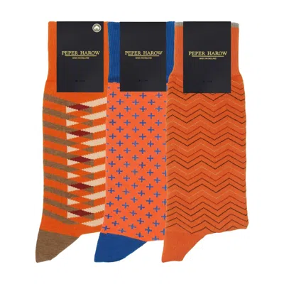 Peper Harow - Made In England Men's Yellow / Orange Men's Socks Bundle - Orange In Yellow/orange