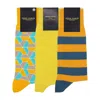 Peper Harow - Made In England Men's Yellow / Orange Men's Socks Bundle - Yellow In Yellow/orange