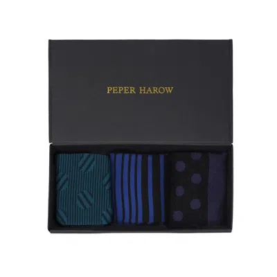 Peper Harow - Made In England Midnight Men's Gift Box In Black/blue/purple
